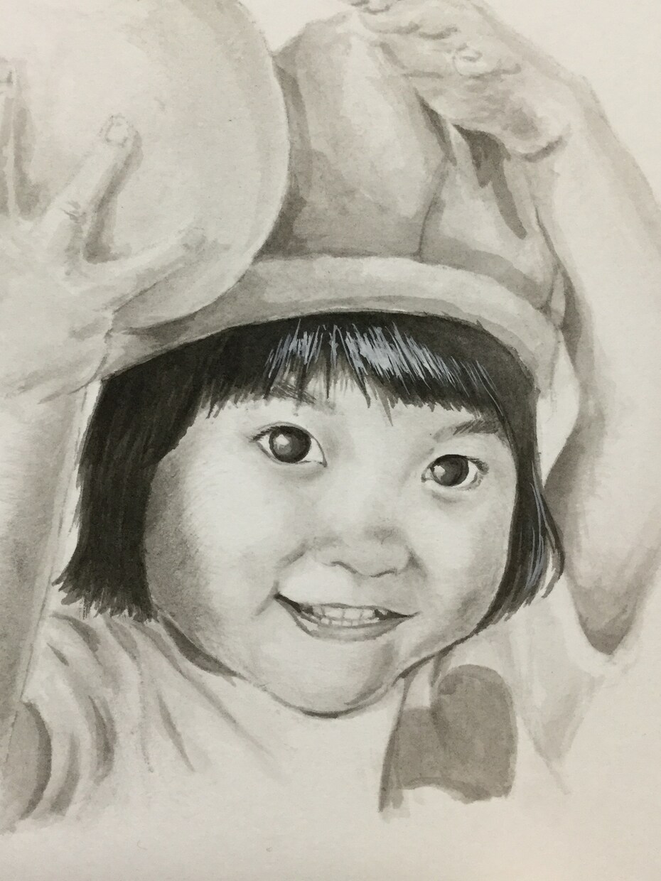 写真から墨で優しい似顔絵を描きます 今時アナログですが、手描きで唯一の似顔絵を描きます。 イメージ6