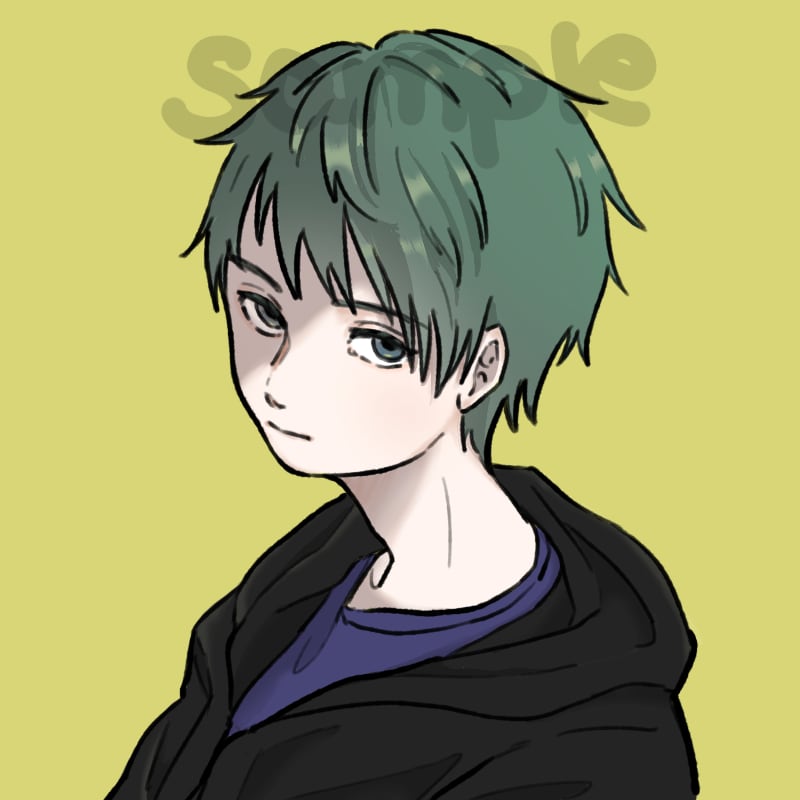 SNS用アイコンイラスト描きます クセのない絵柄で人物イラストを提供します イメージ6