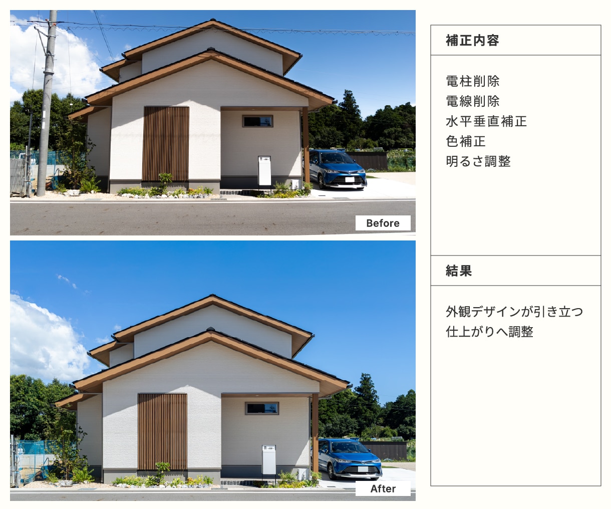 建築・不動産写真をプロ品質にレタッチします 建築会社広報歴5年の実務目線で補正 イメージ2
