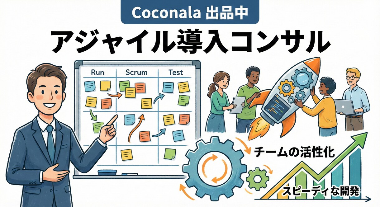 アジャイル変革・スクラム導入支援ます 事業会社での変革リード実績あり イメージ1