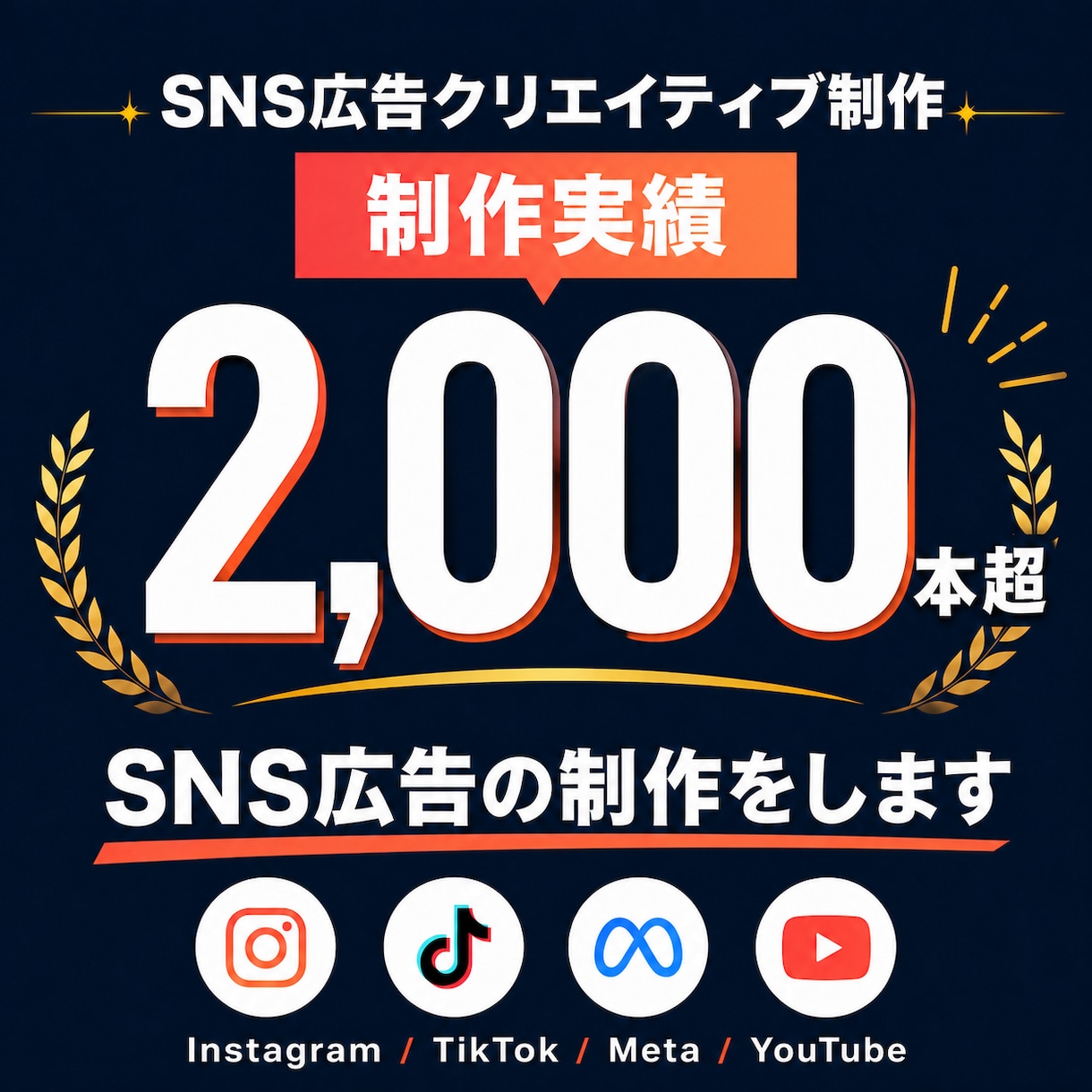 制作実績2,000本超　SNS広告の制作をします ターゲットの悩みから逆算し、成果につながる動画を制作します！ イメージ1