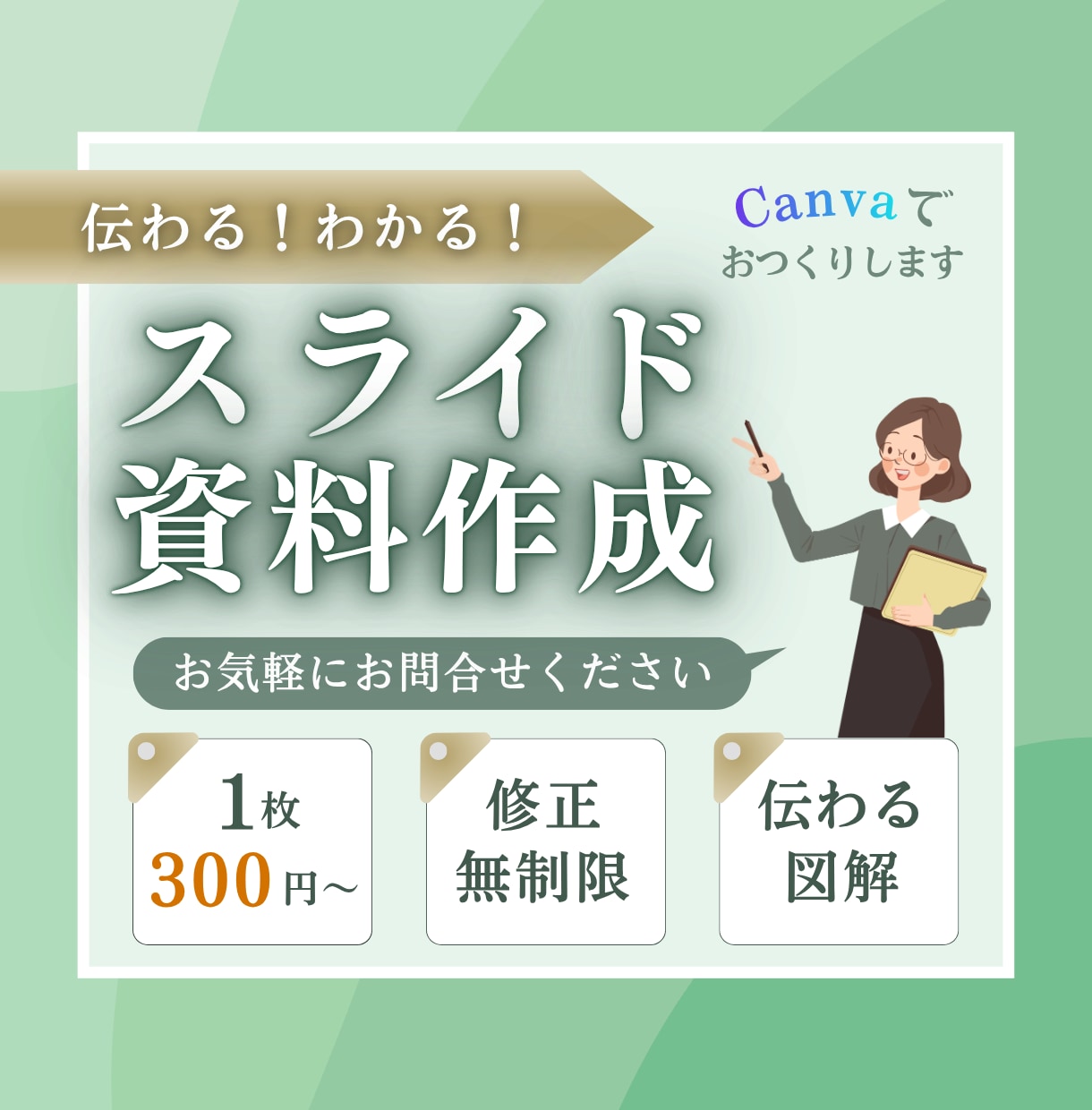 伝わる！わかる！原稿から見やすい資料をつくります "伝えたい"にまっすぐに！ 頭にスッと入る資料作りします！ イメージ1