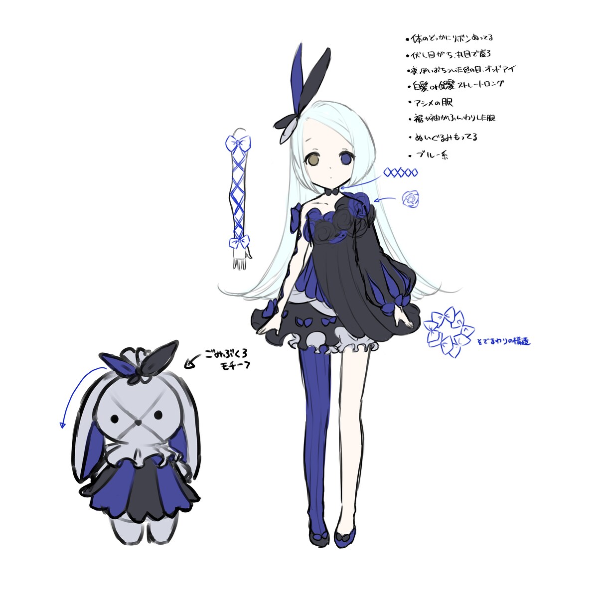 立ち絵やキャラクターデザインをやります ダーク系、病み系、神秘的なデザインが得意です イメージ5
