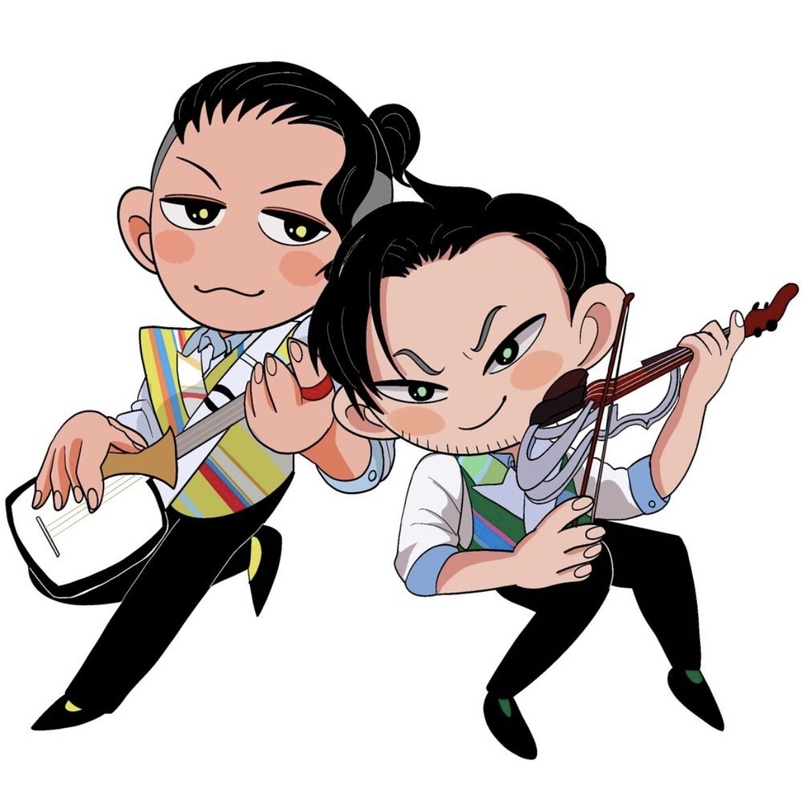 似顔絵やSNSアイコンをポップにダークに描きます かわいい×ちょいクセ。唯一無二のデフォルメイラスト描きます イメージ5