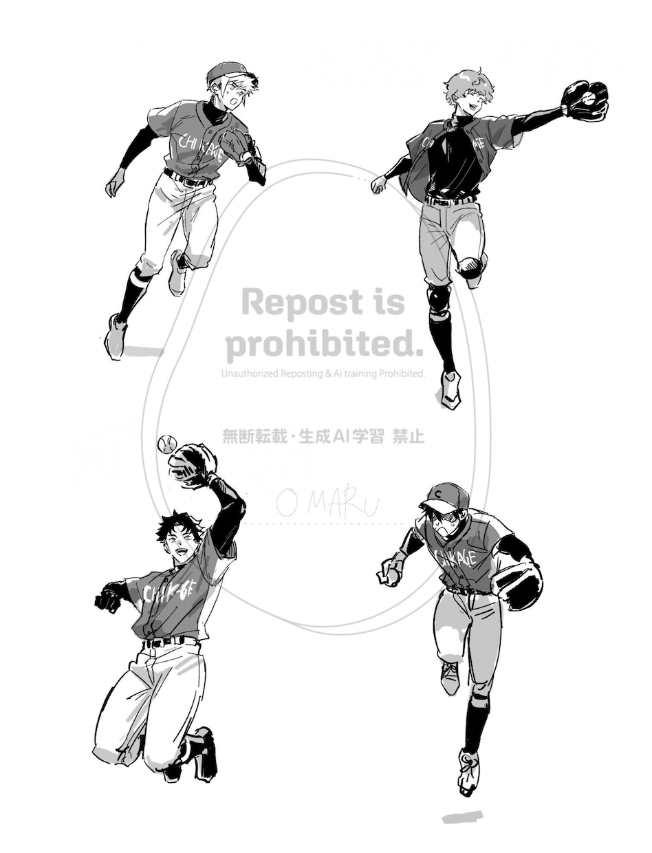 スポーツ姿描きます スポーツの夏が来た！もしも推しが選手だったら？ イメージ2