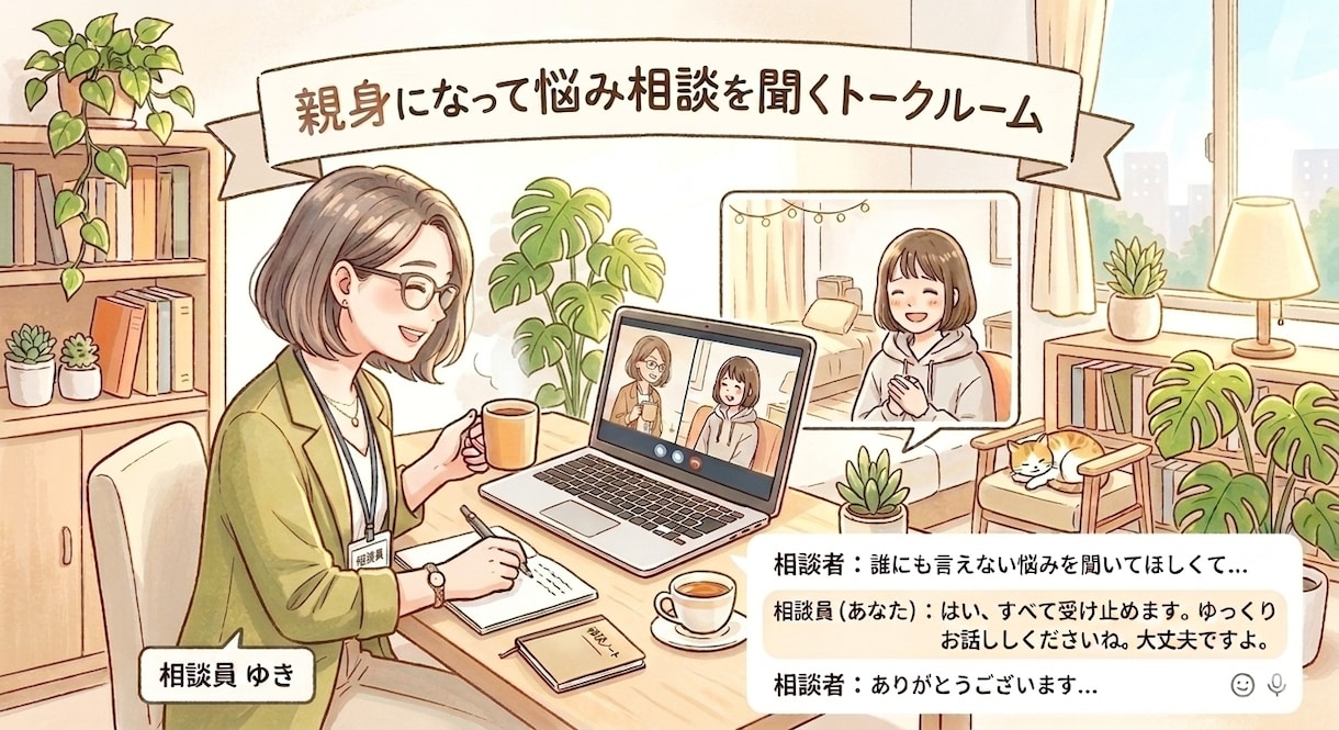じっくりお悩み聞いて納得いくまで寄り添います 100パーセント味方になってお話しします。 イメージ2