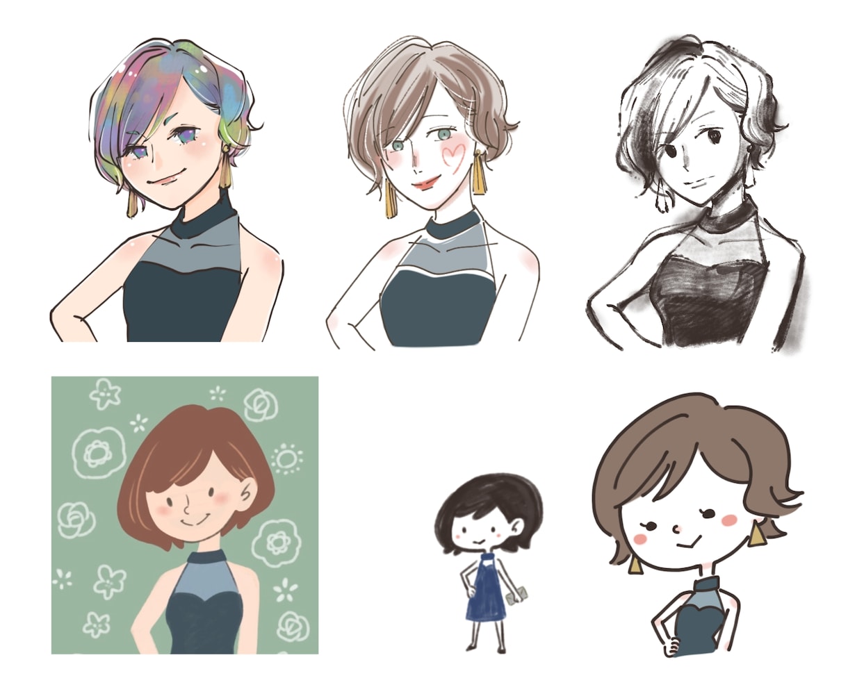 お洒落な挿絵お描きます 華やかになるイラストをお探しの方へ！商用OK！ イメージ2