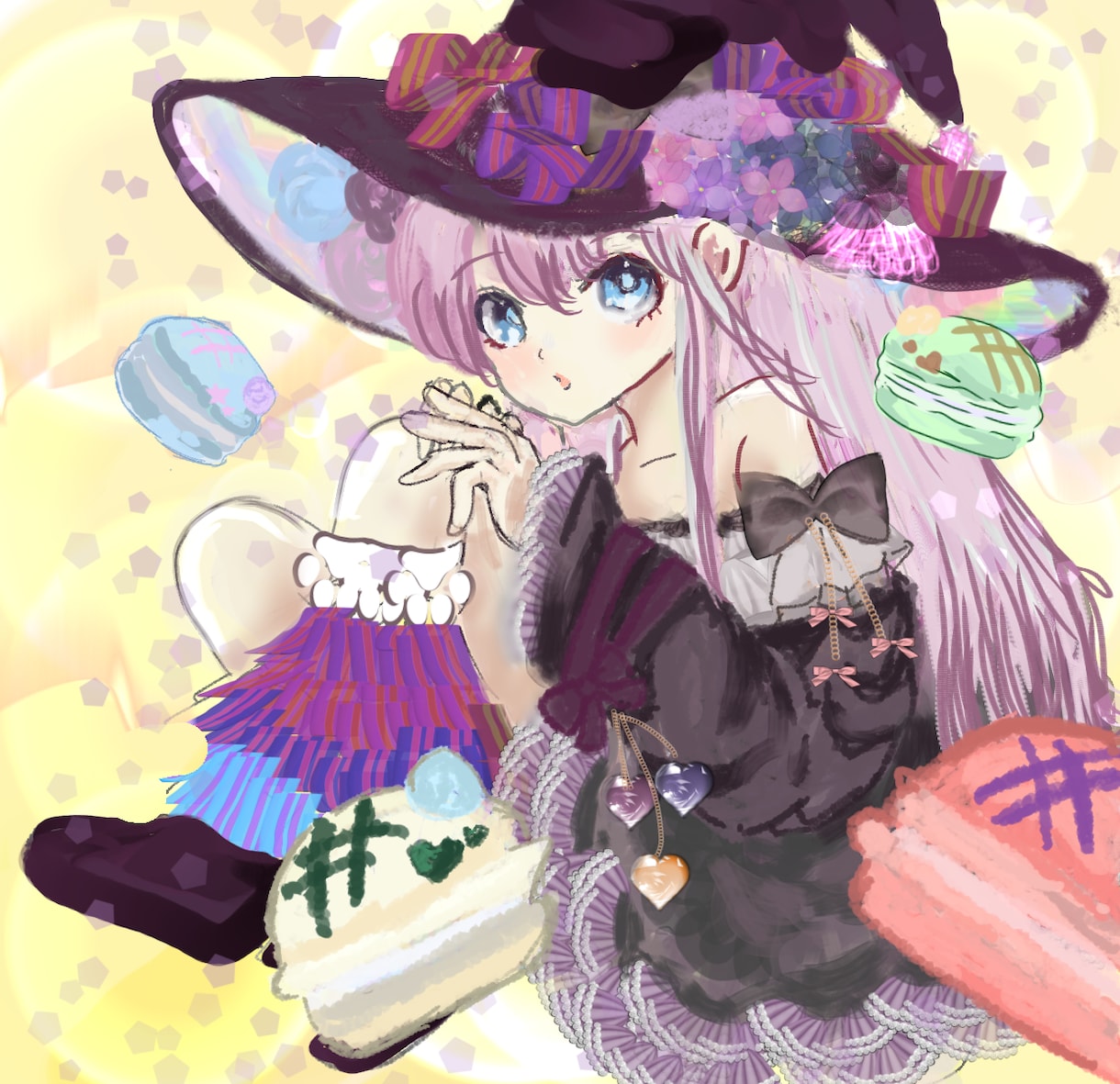 エモくて可愛いレトロポップなイラスト描きます 雰囲気を作り配信者様完全応援いたします。 イメージ9