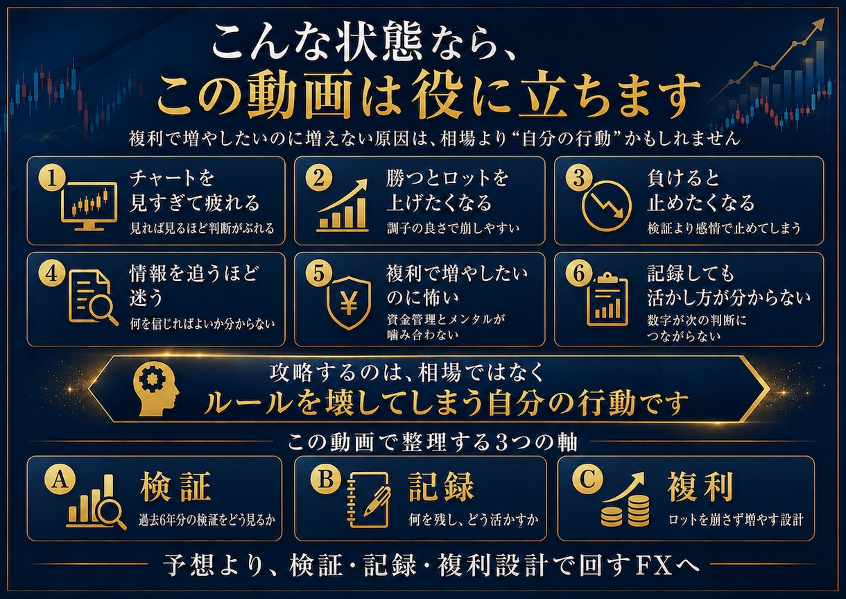 1日約10分で続けるFX複利運用の設計図を届けます 260時間超、6年分を検証。現在も自己資金で運用中 イメージ2