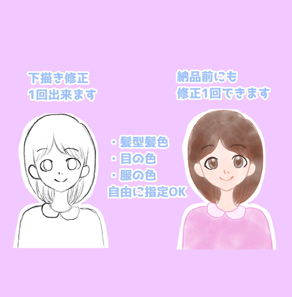 緩めのアイコンイラスト描きます 背景透過で配信でも使えるようなアイコンイラスト制作します イメージ2