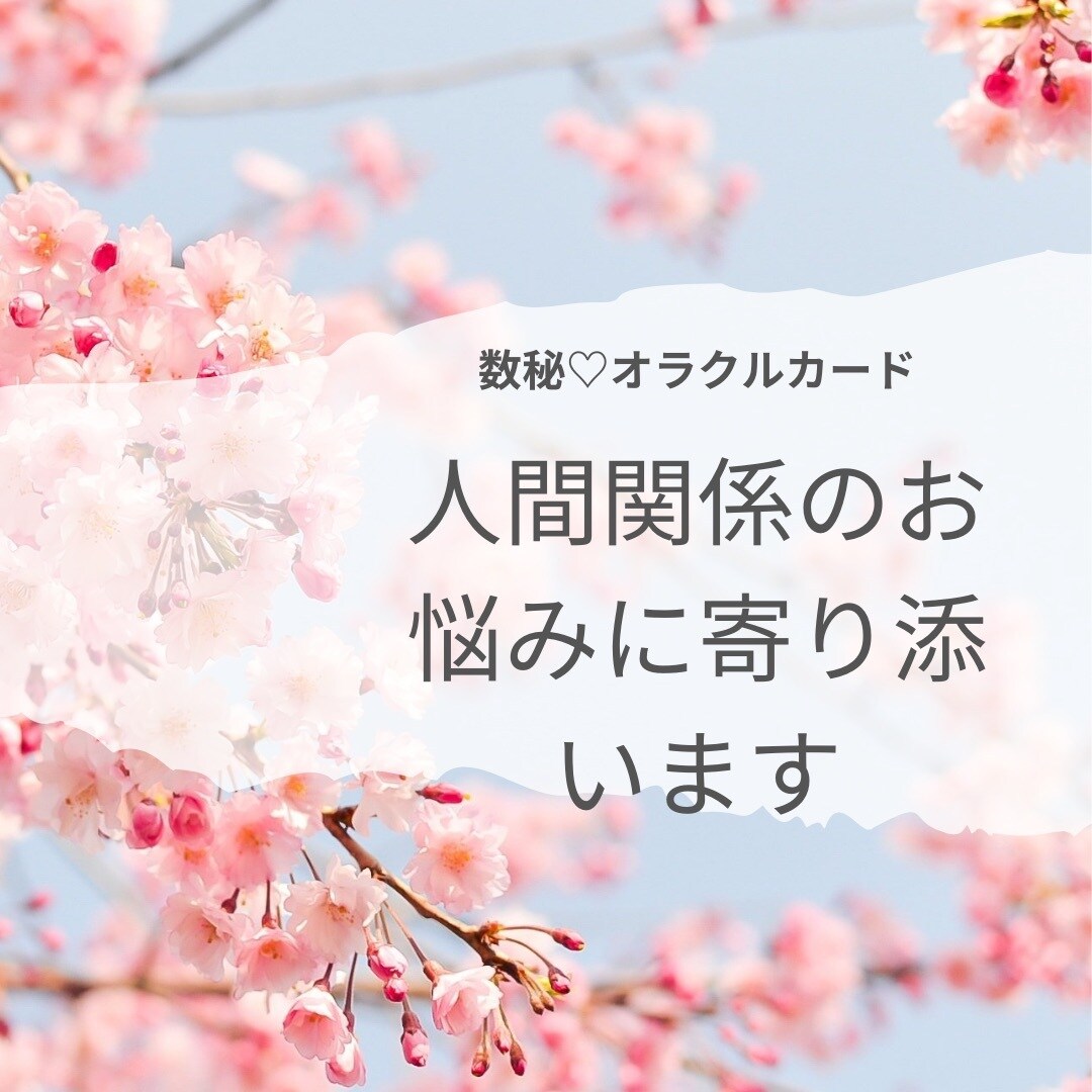 人間関係のお悩みに優しく寄り添います ～数秘やオラクルカードから新たな視点で応援いたします♡～ イメージ1