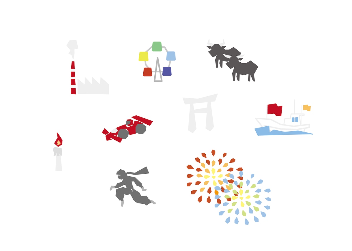 切り絵のような可愛いイラスト描きます 絵本の切り絵のようで少しレトロ イメージ3
