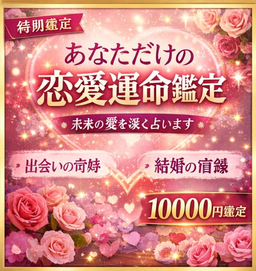 運命の結婚相手と入籍時期を徹底鑑定します 出会う年月・相手の特徴・結婚の流れまで詳細鑑定 イメージ1