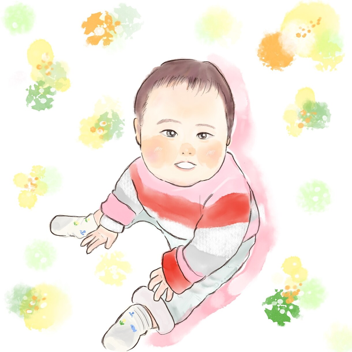 お写真を元に、ふんわり優しい似顔絵をお描きします SNSのアイコンやプレゼント、記念日などに♡ イメージ5