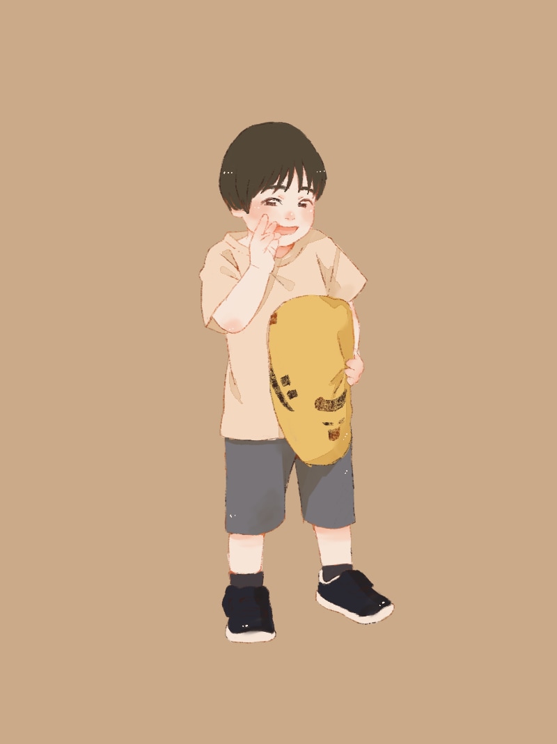 柔らかい雰囲気でお子様の似顔絵アイコン描きます アイコンや記念にぴったり◎優しいタッチで可愛く描きます イメージ2
