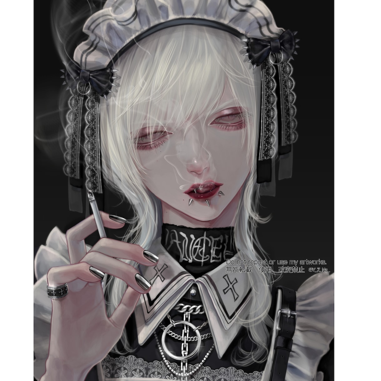 商用可／モード、ゴシック系イラストを制作致します ゴシックな雰囲気で中性的なイラストを描きます イメージ3