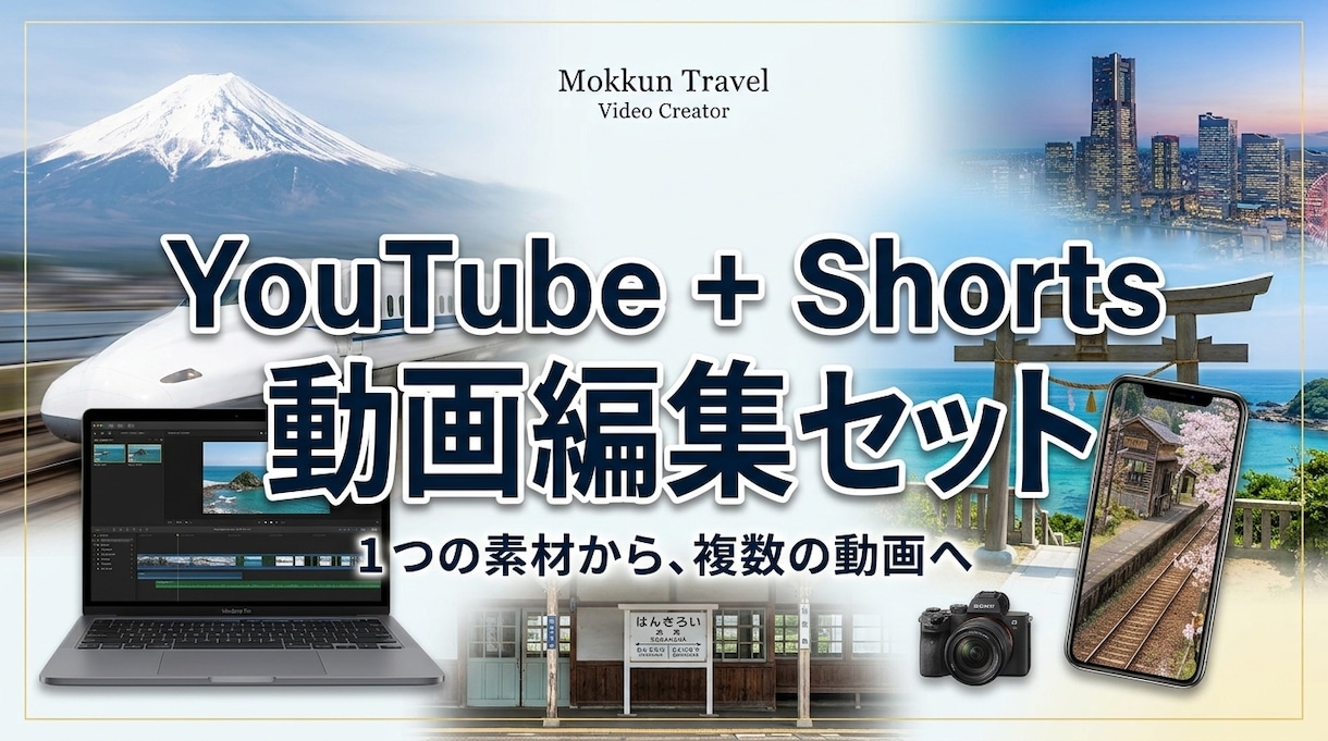 YouTube動画＋ショートまとめて一括対応します 1本のYouTube動画を、YouTubeだけで終わらせない イメージ1