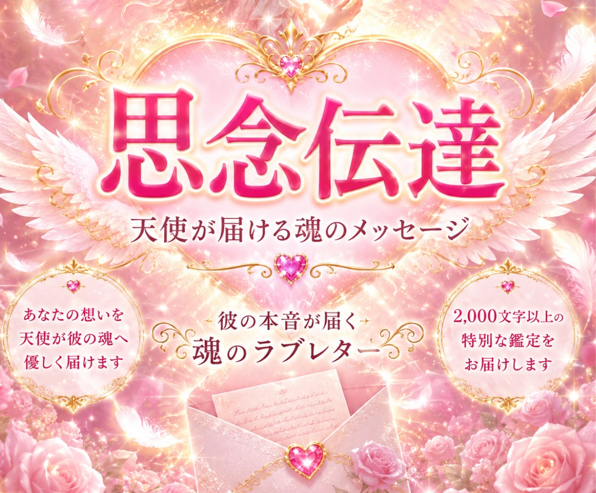 復縁占いｌ天使の復縁ラブレター思念伝達で届けします 8月限定｜通常3,000円の彼のトリセツを無料でお届け♡霊視 イメージ1