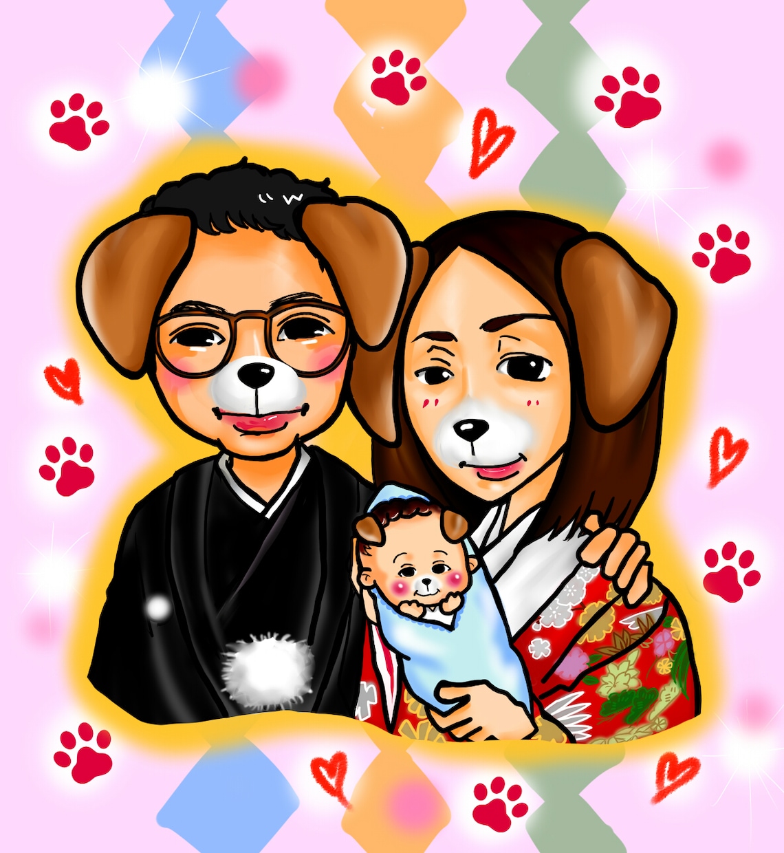 結婚式ウェルカムボードの似顔絵描きます 幸せいっぱいの笑顔でゲスト様をお出迎え！ イメージ2