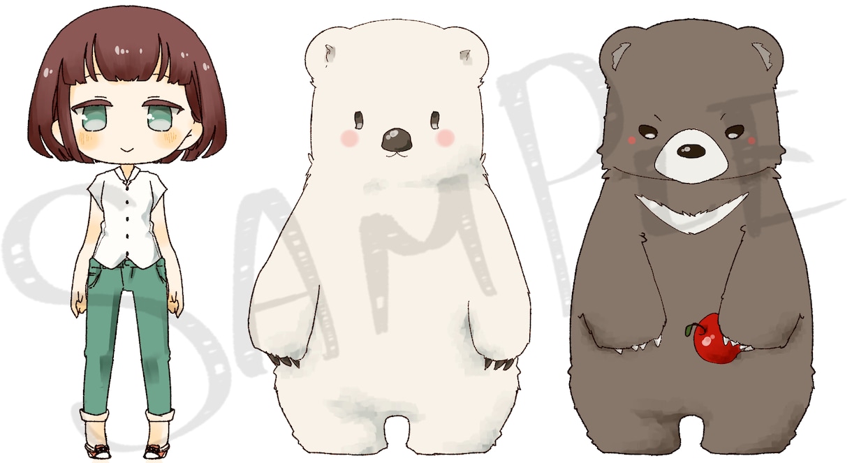 アイコンサイズのかわいいデフォルメイラスト描きます 商用利用OK！お好きな絵柄をお選びください！ イメージ10