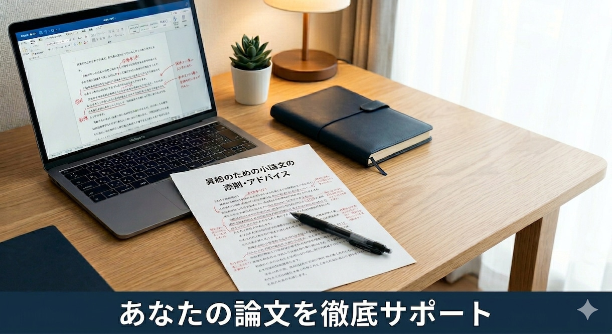 昇給・昇進を勝ち取る！評価される小論文へ導きます 説得力のある文章にブラッシュアップ！合格をサポートします イメージ1