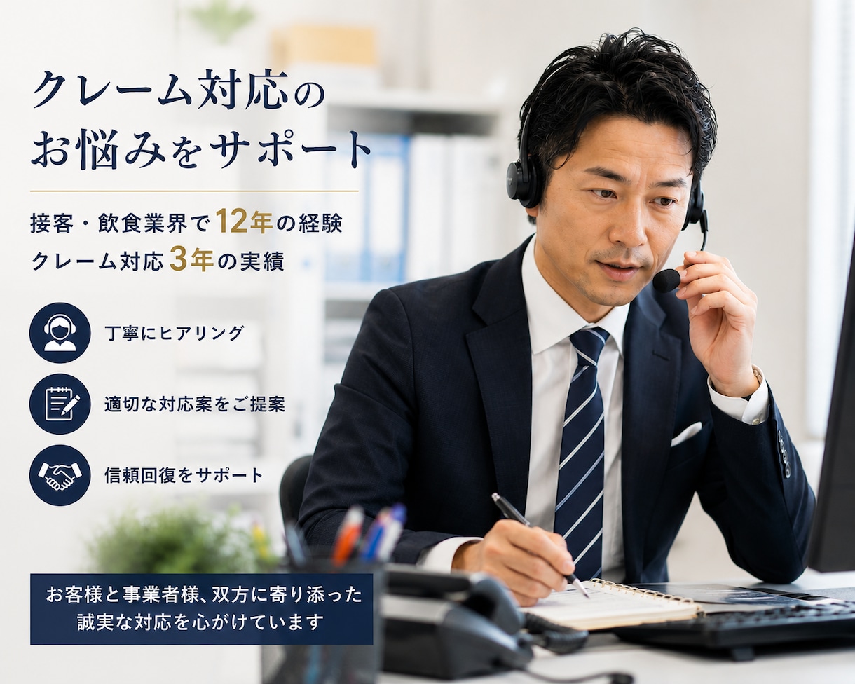 クレーム電話対応やメール対応させていただきます クレーム対応、お客様センター対応、5年経験 イメージ1