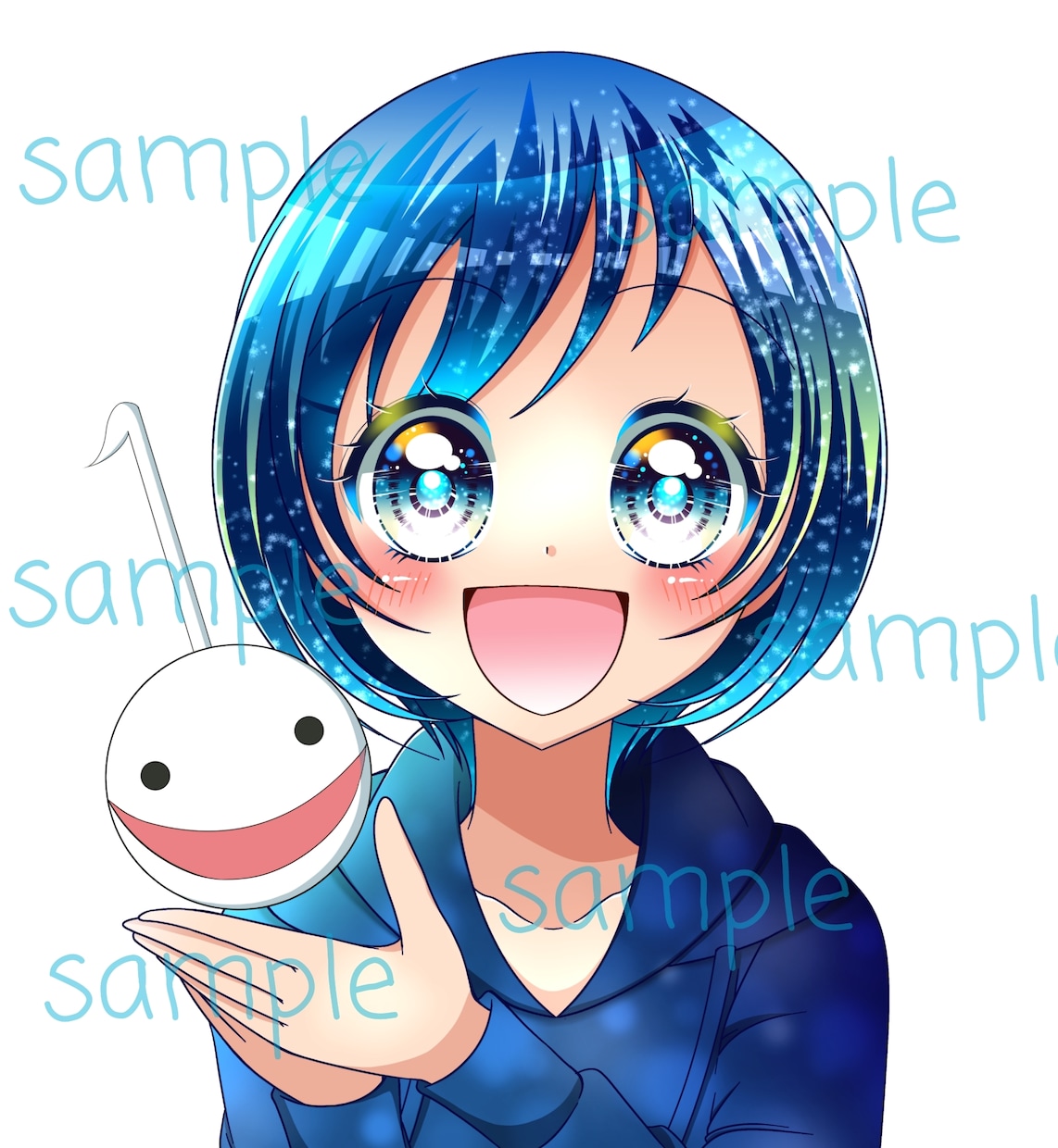 可愛い少女漫画風♡目立つキラキラアイコン描きます スピード納品！即日OK◎他で使える透過画像プレゼント！ イメージ7