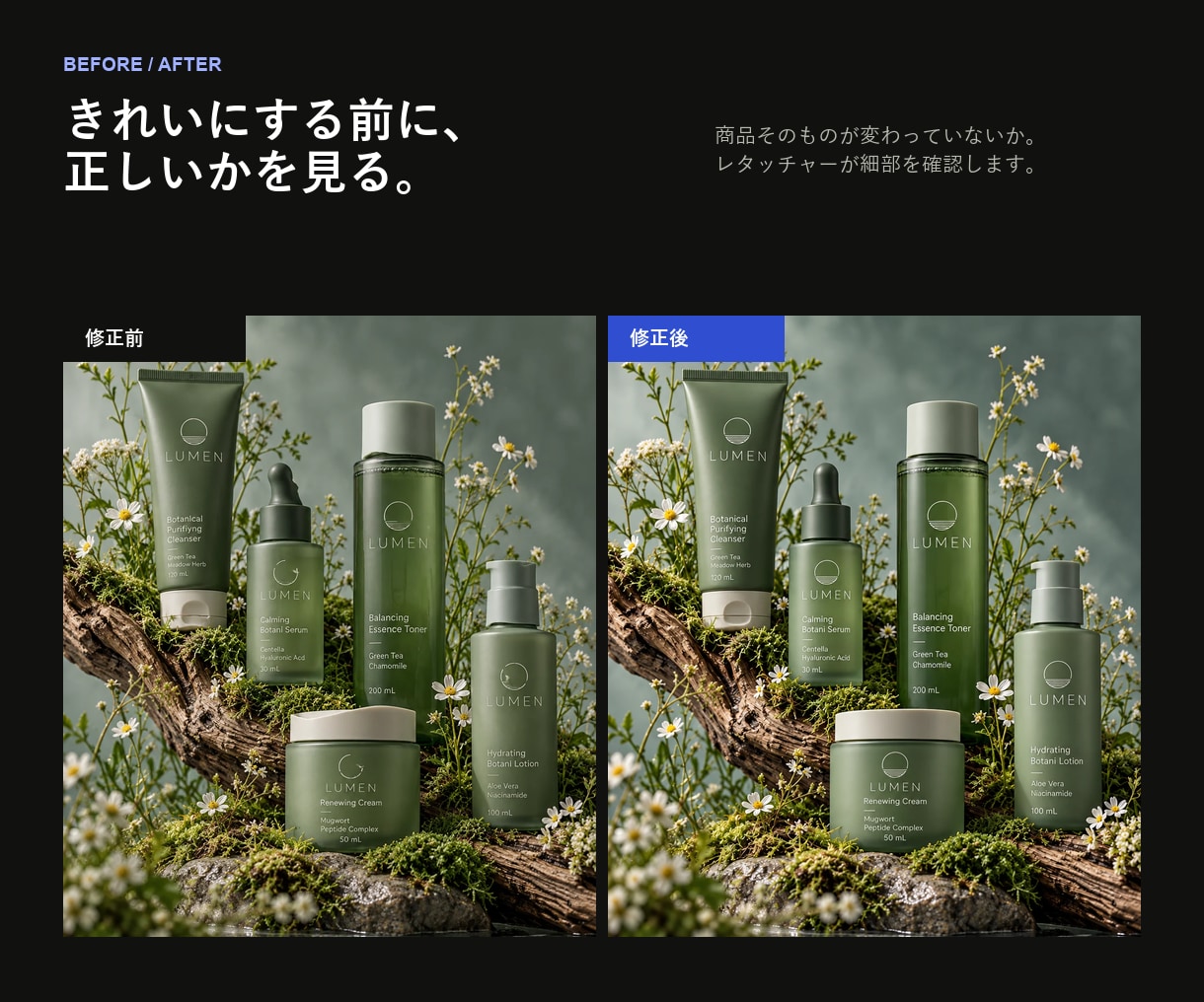 AI生成の商品画像を実物に合わせて修正します ロゴ・文字・形・色の崩れをレタッチャーが整えます イメージ3