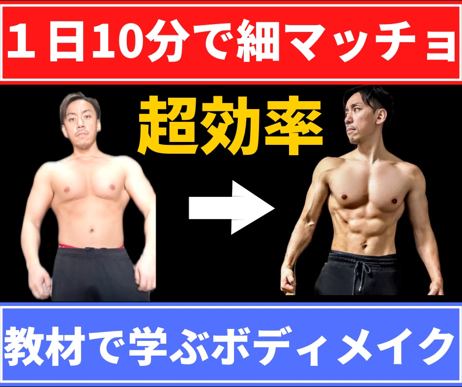 １日１０分で細マッチョになれるノウハウを伝授します レベル別❗️自宅でできる細マッチョプログラムをPDFでお届け イメージ1