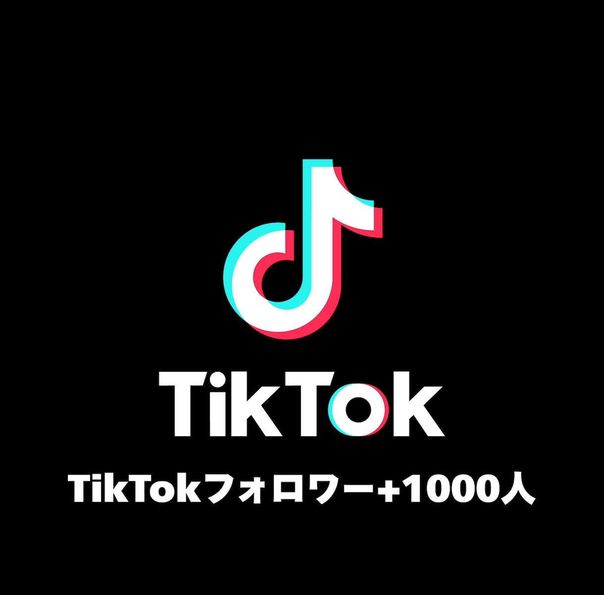TikTokフォロワー+1,000人増加します ティックトック宣伝や運営、コンサルで+1,000人目指します イメージ1
