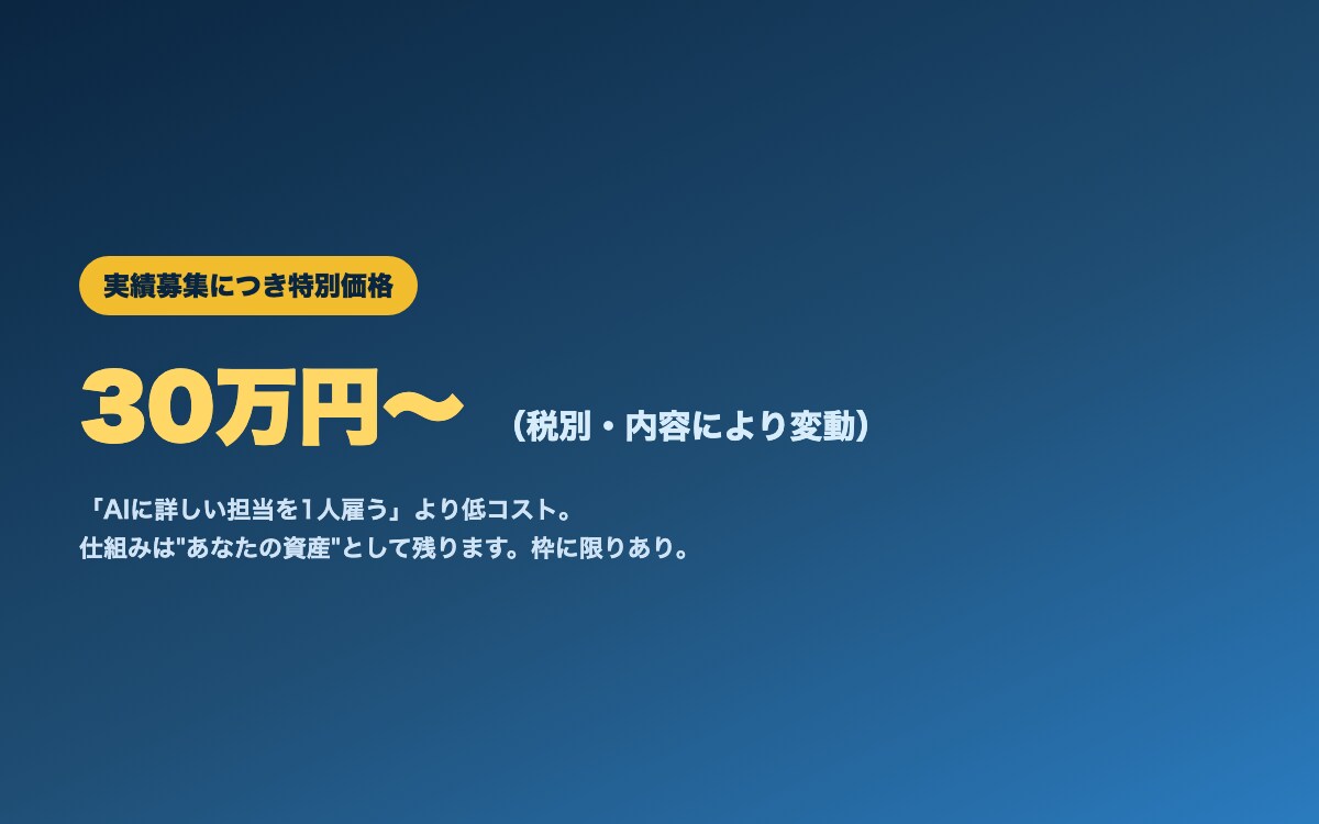あなた専用「AI社員チーム」を丸ごと構築代行します 「AIを入れたのに結局ぜんぶ自分でやってる働くAI社員チーム イメージ8