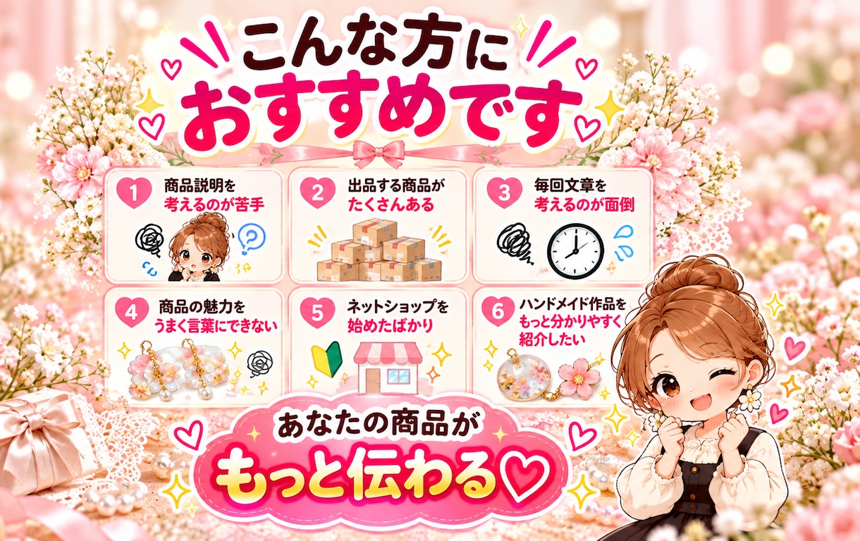 メルカリ・ネットショップの商品説明を作成します 写真と商品情報を送るだけでOKです イメージ4