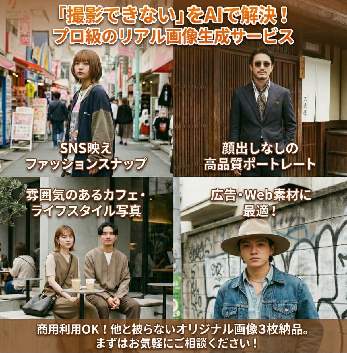 SNS・ブログ用！目を惹く高品質なAI画像作ります インスタ映えするファッション・料理・風景などリアルな素材提供 イメージ1