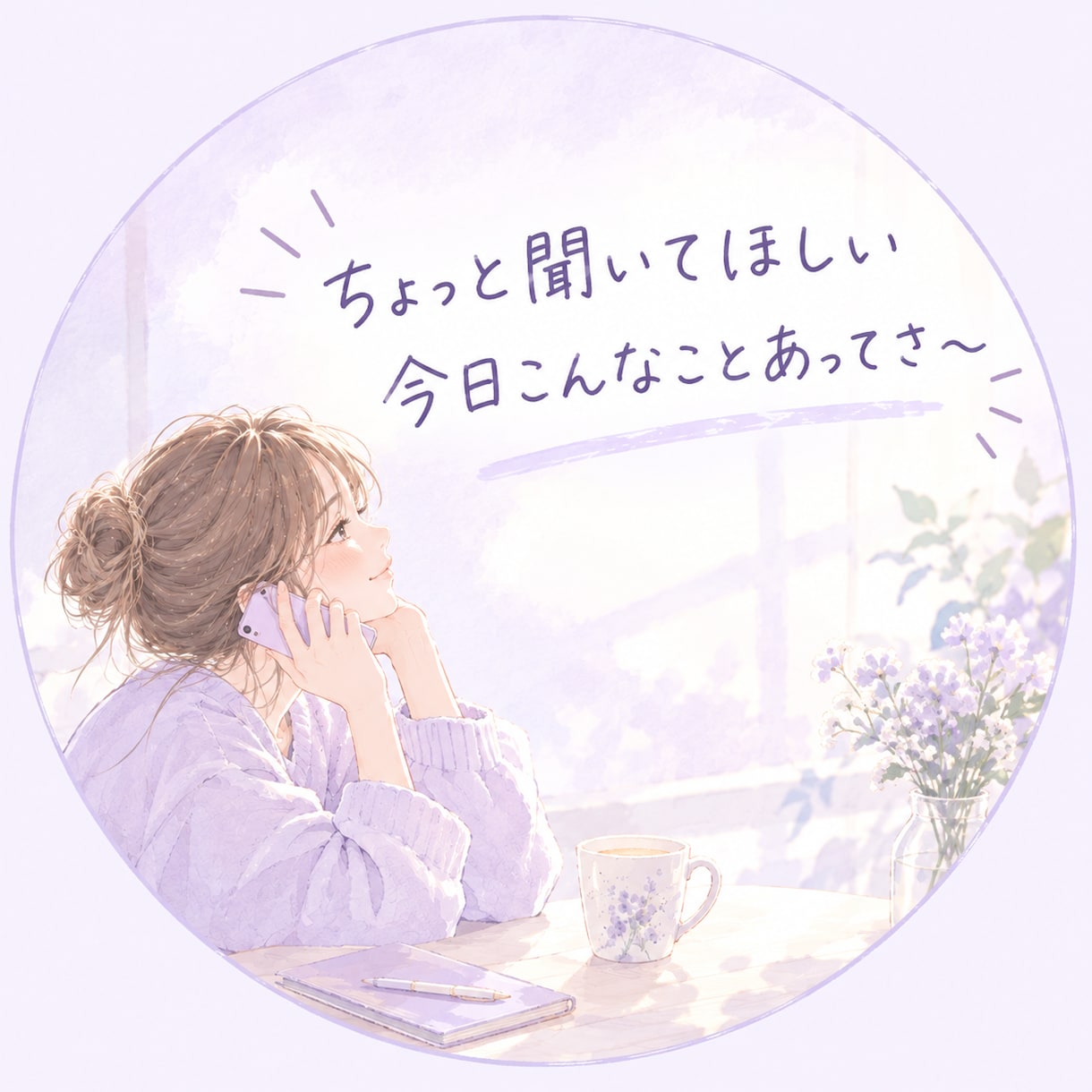 モヤモヤやぐるぐるしちゃう気持ちお聞きします 知らない人だからこそ、気軽に話してくださいね。 イメージ1