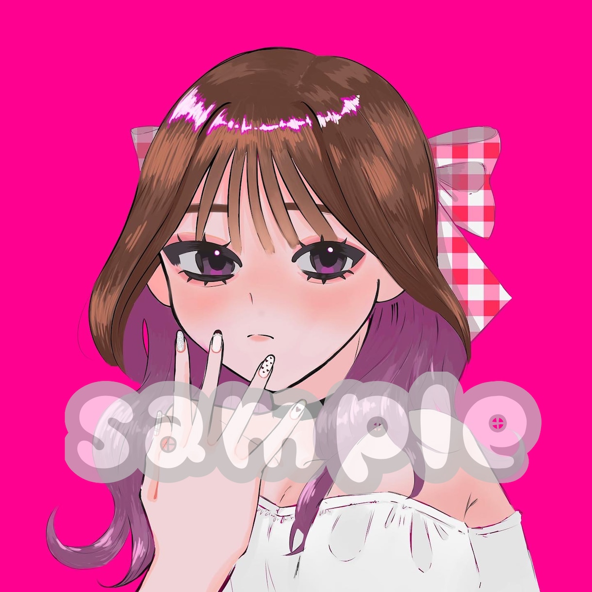 SNSで使えるバストアップのアイコンを描きます 雰囲気のある可愛くてちょっとかっこいいイラストをお届けします イメージ3