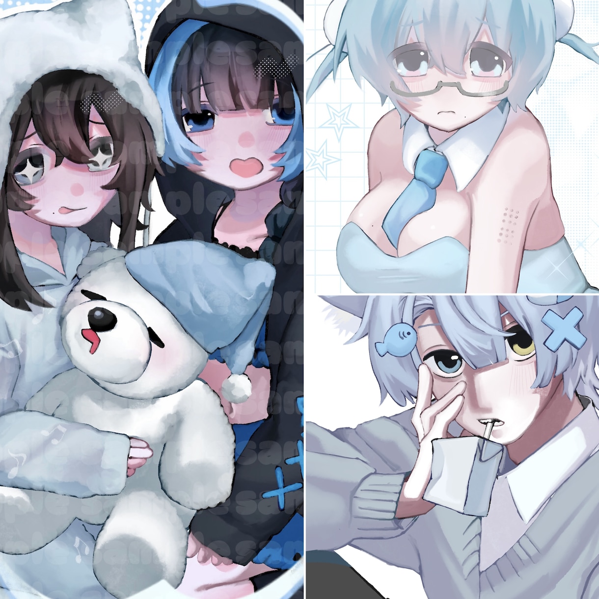 あなたの自キャラかわいく描きます 現在納期早め♪衣装、キャラクターデザインも承ります♪ イメージ1