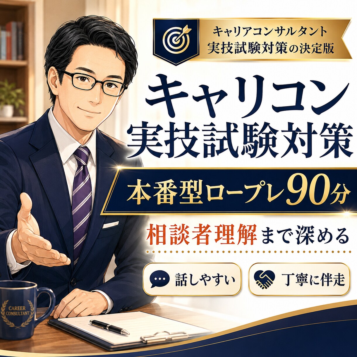 キャリコン｜理論と構造の理解で面談実力がUPします ロープレ設定台本で振返り＋実施後台本はお渡し＋構造的理解 イメージ1