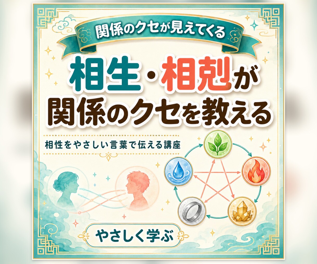 陰陽五行の人物鑑定を3〜5時間で修得できます 性格・相性・AI鑑定を短時間で修得し占い師に イメージ4