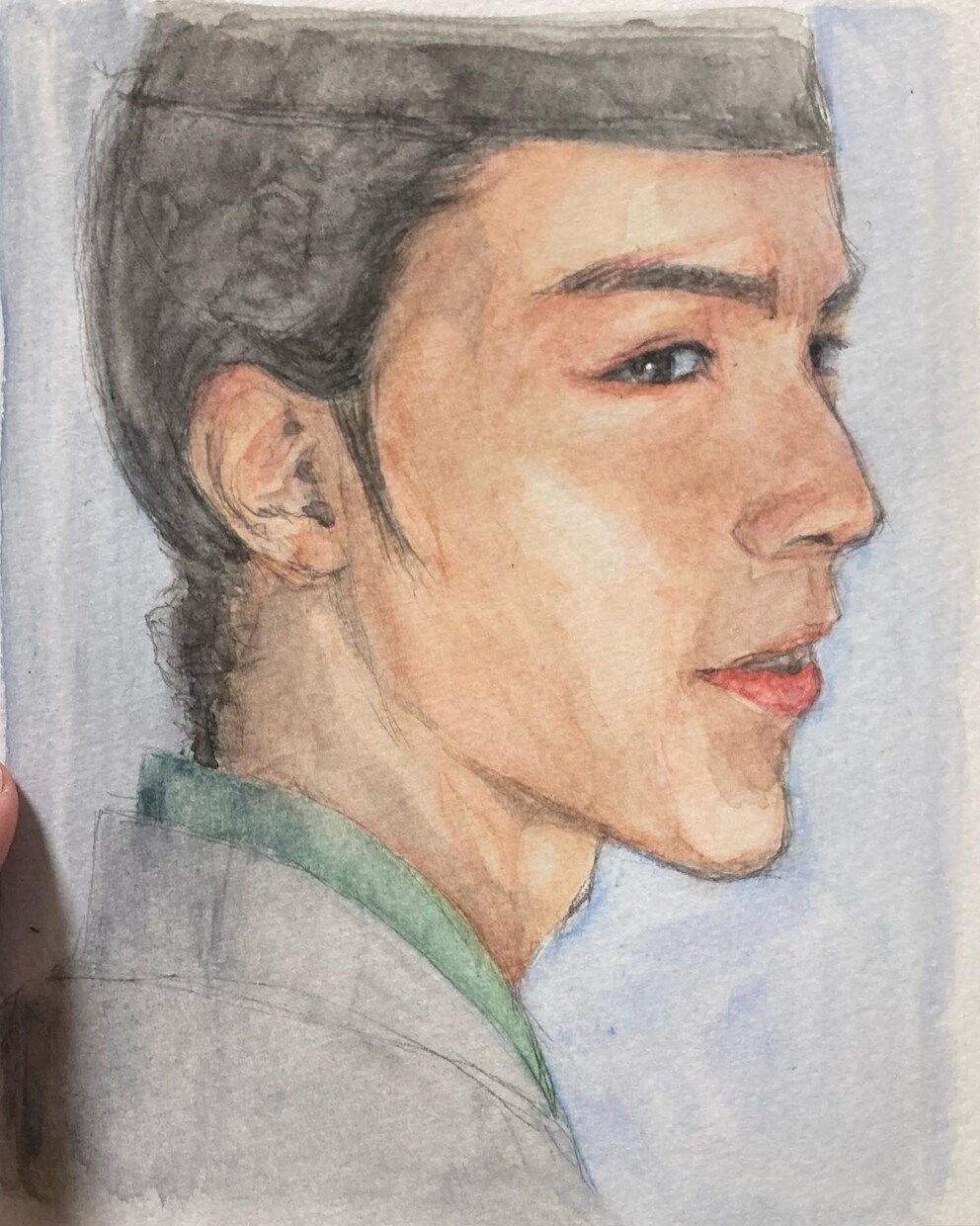 あなたの似顔絵を水彩で描きます 水彩紙にアナログで描く世界に１つだけの似顔絵 イメージ3