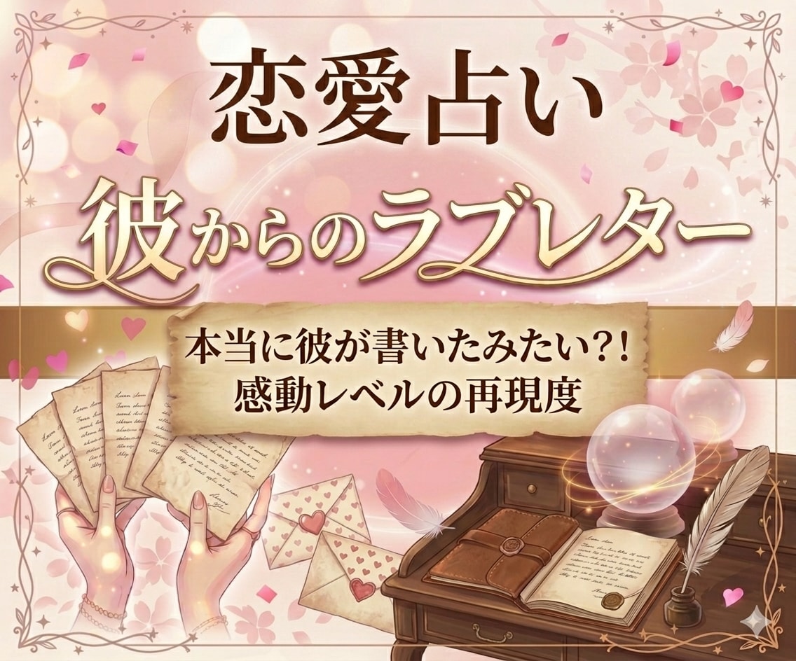 一生モノになる、彼からのラブレター。｜手紙書きます 恋愛鑑定｜不倫や複雑の方、霊視で彼の本音を占います。 イメージ1