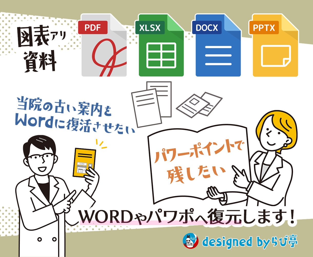 なるべく見たまま資料をWordやパワポへ復元します 画像や図表ありもOK！★ひとつひとつ手作業で書き起こします イメージ1