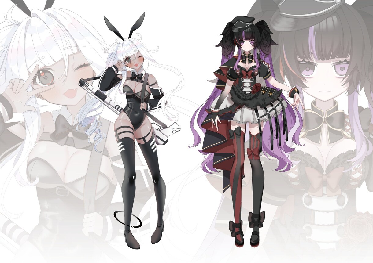 イラスト、VTuberモデル制作します イメージがあれば女性のキャラクターデザインもさせて頂きます！ イメージ4