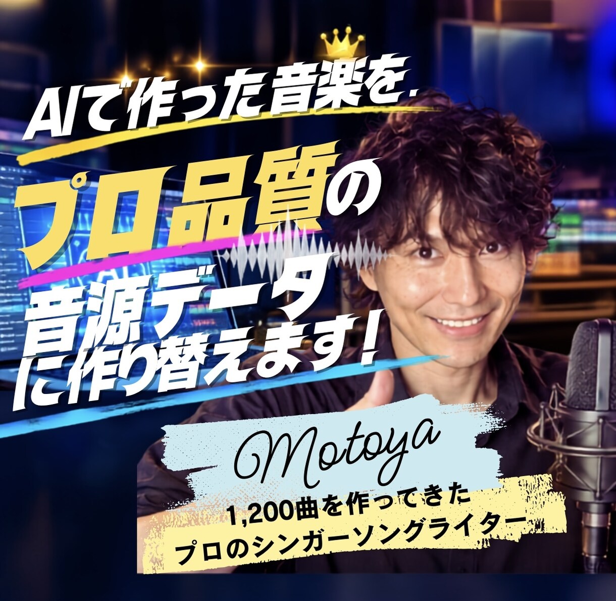 AIで作った曲を高クオリティに作曲・編曲いたします 鼻歌だけなど未完成の曲でも大丈夫！ イメージ1