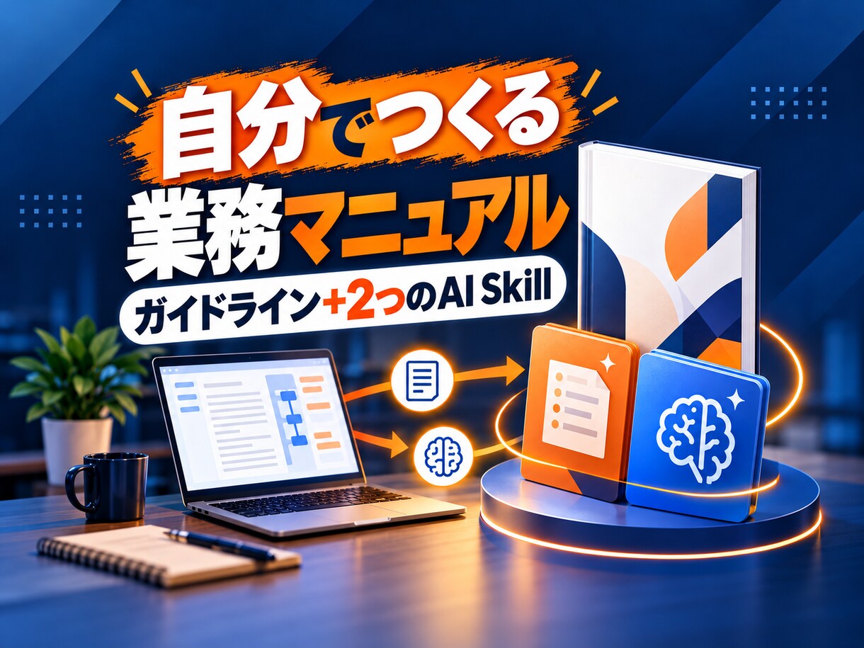 業務引継ぎ・マニュアル作成キットを届けます ガイドライン＋2つのAI Skillで自社作成 イメージ1