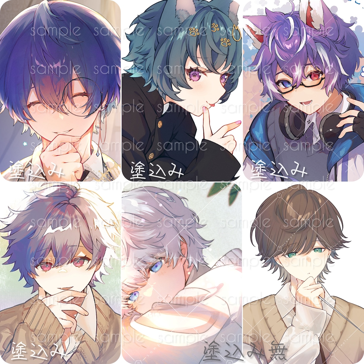アイコン、イラスト制作致します 10代〜20代の男女/中性的なイラストをお求めの方へ...！ イメージ5