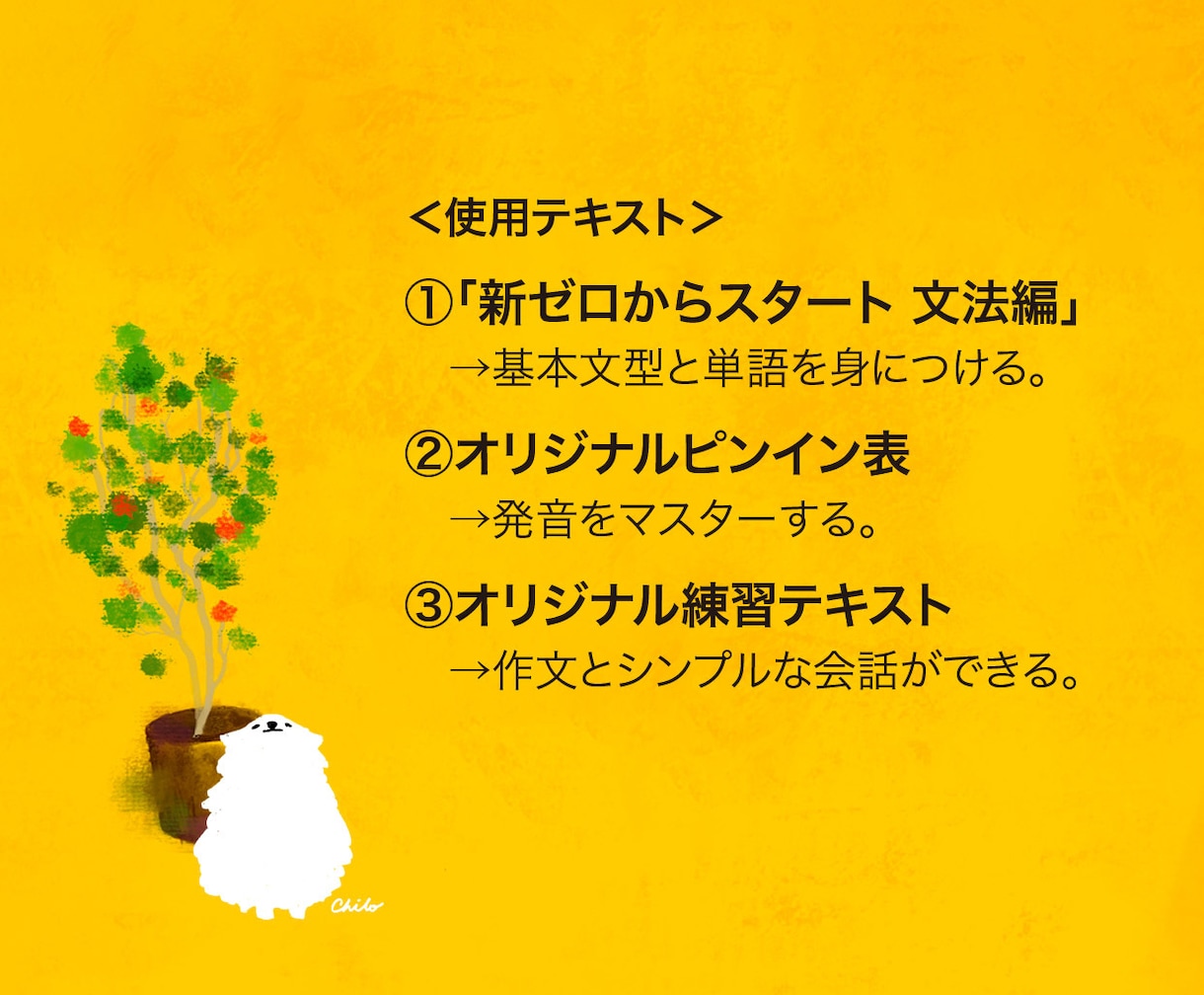 STEP1　中国語初級文法＋日常会話が学べます HSK3級レベル、京都で宿を営むネイティブ講師。講師歴8年 イメージ2