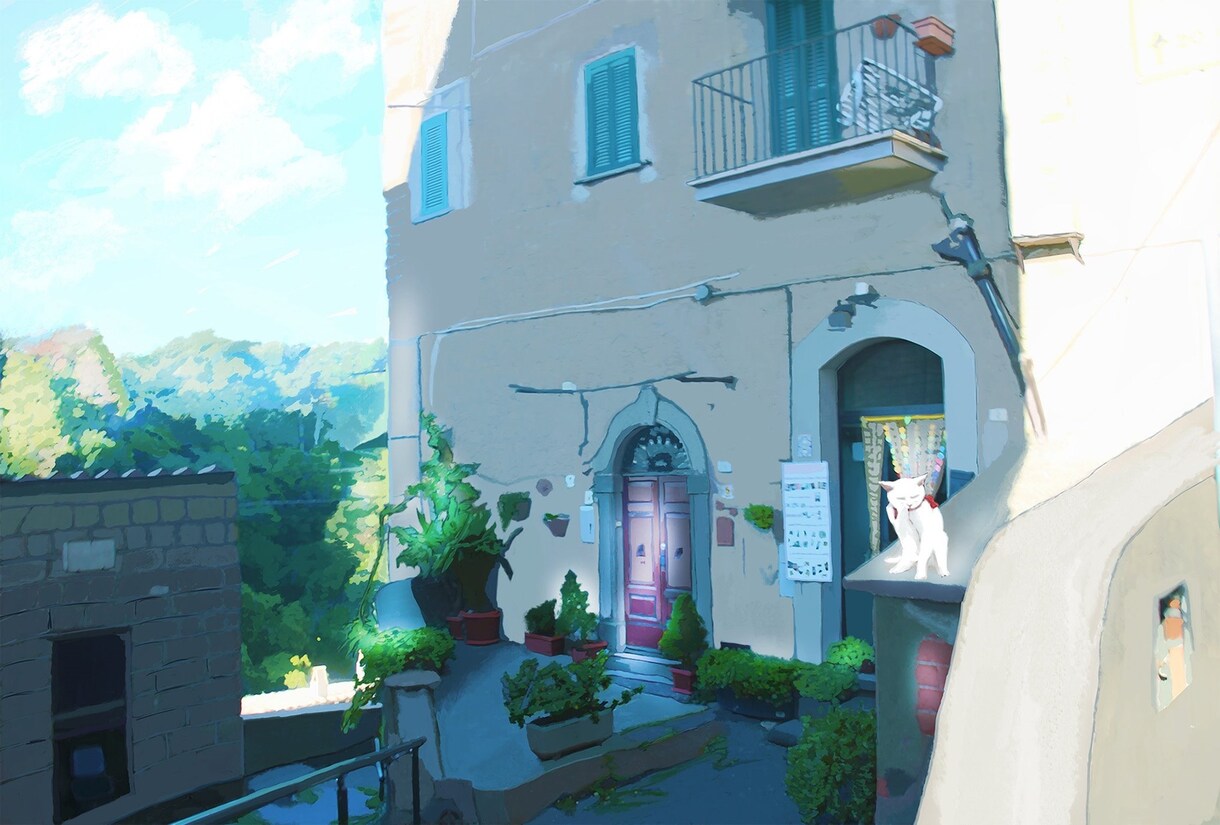 写真を加工、加筆しアニメタッチの背景作品を描きます あなたの思い出の1枚をアニメ作品の背景のように！ イメージ7