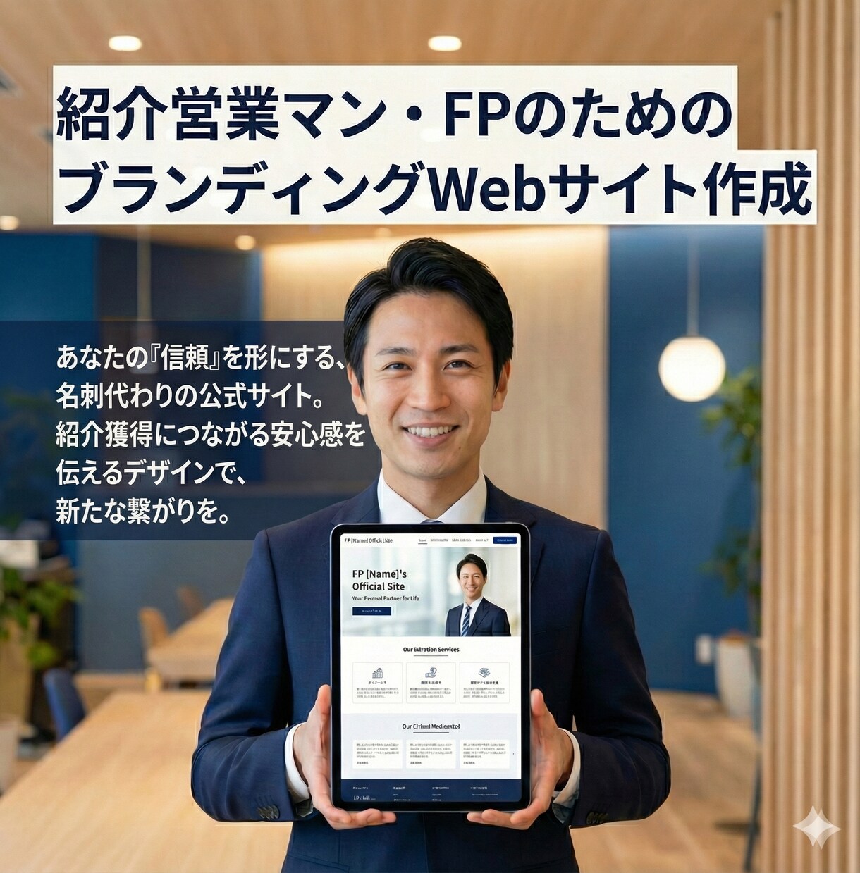 紹介営業のためのWebサイトを格安で制作します 【FP・保険営業向け】紹介が途切れないWebサイト作成します イメージ1
