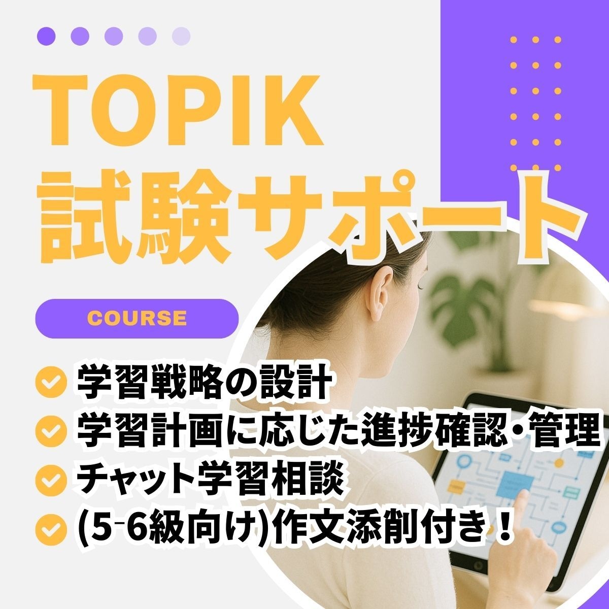 TOPIK試験学習伴走します 試験準備＆試験前1ヶ月サポート｜5・6級作文添削付 イメージ1