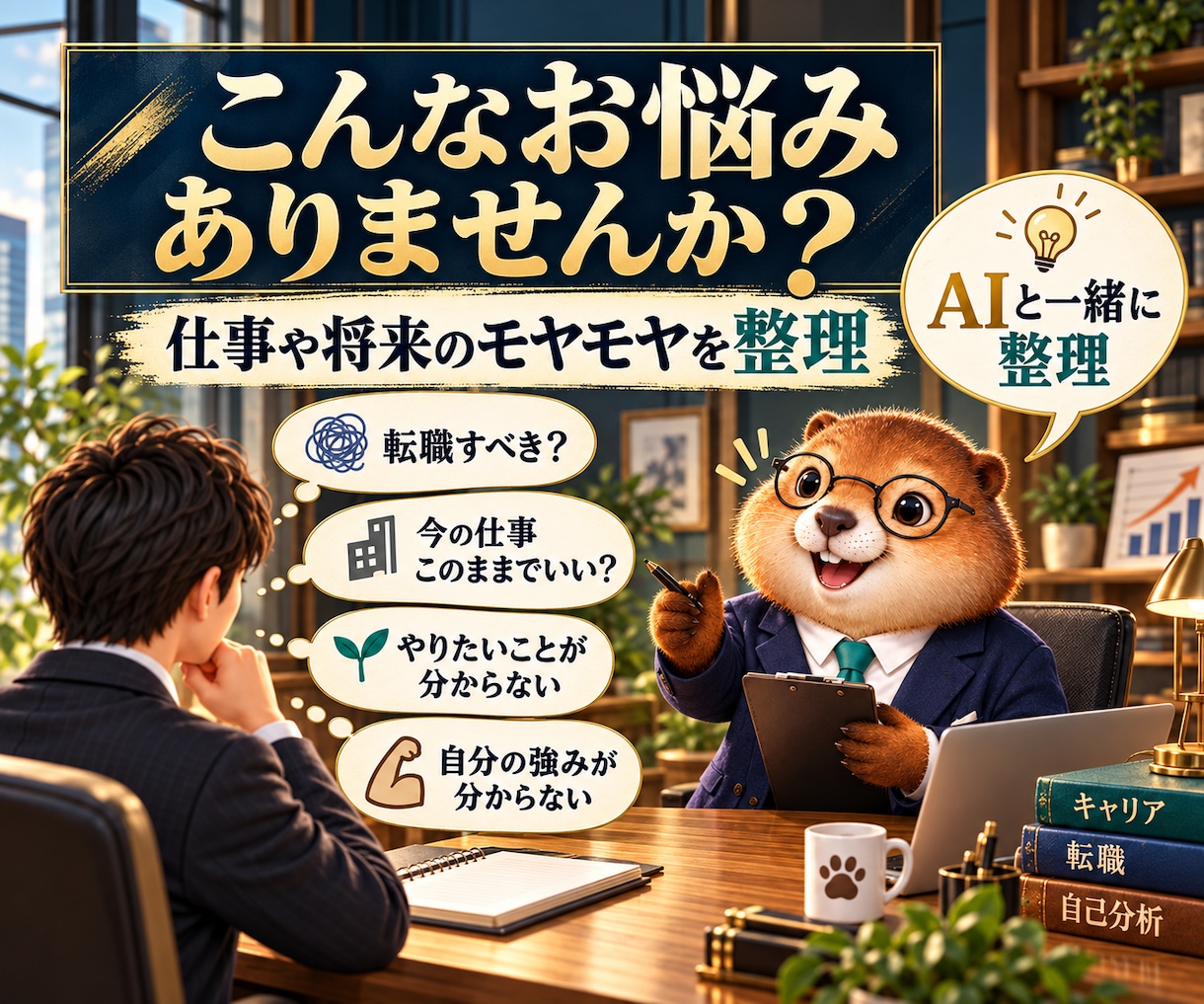 キャリア相談AIで自己分析と将来設計を支えます 仕事/キャリア/経歴/将来を整理！次の一歩を明確に イメージ2